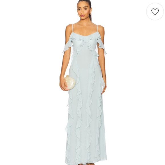 House of Harlow 1960 x REVOLVE Mandy Gown in Misty Blue - Picture 1 of 12